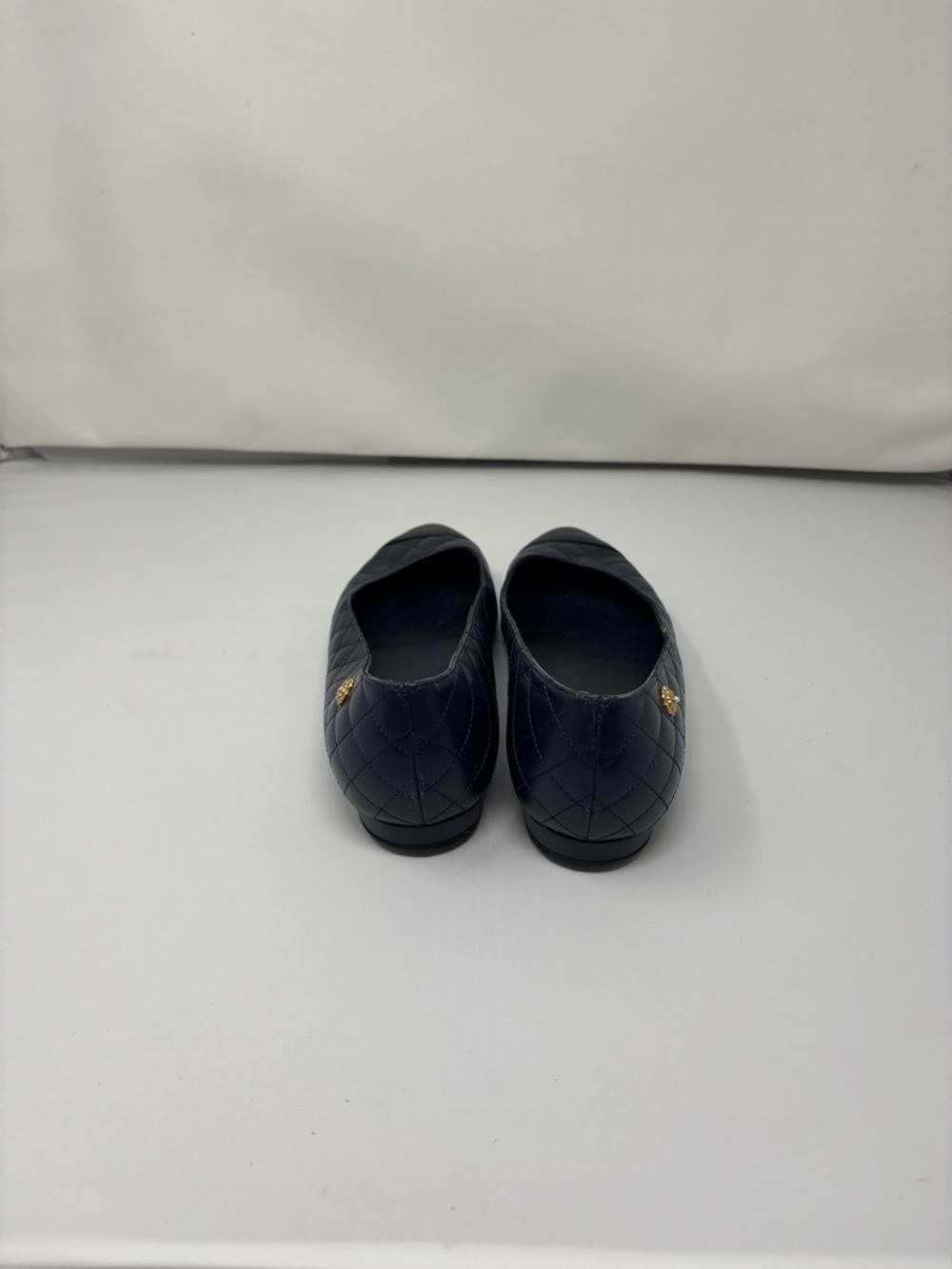 CHANEL blue and Black cap toe Flats Quilted Design Comfortable Everyday Wear - Picture 13 of 14